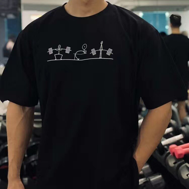 Crossfit Mayhem - Camiseta Masculina de Algodão Oversized com